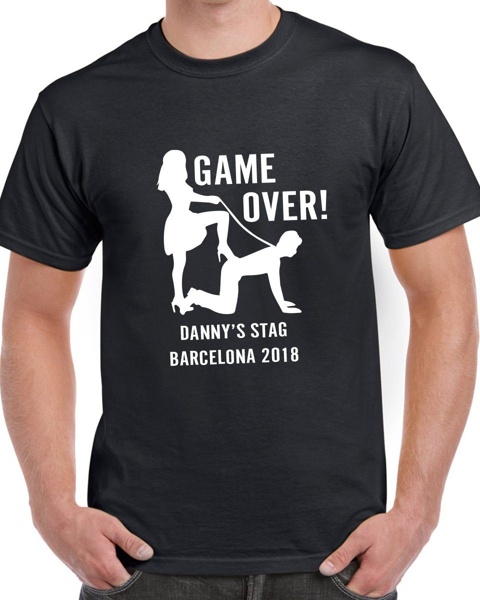 Game Over Stag T-Shirt - Print Chimp