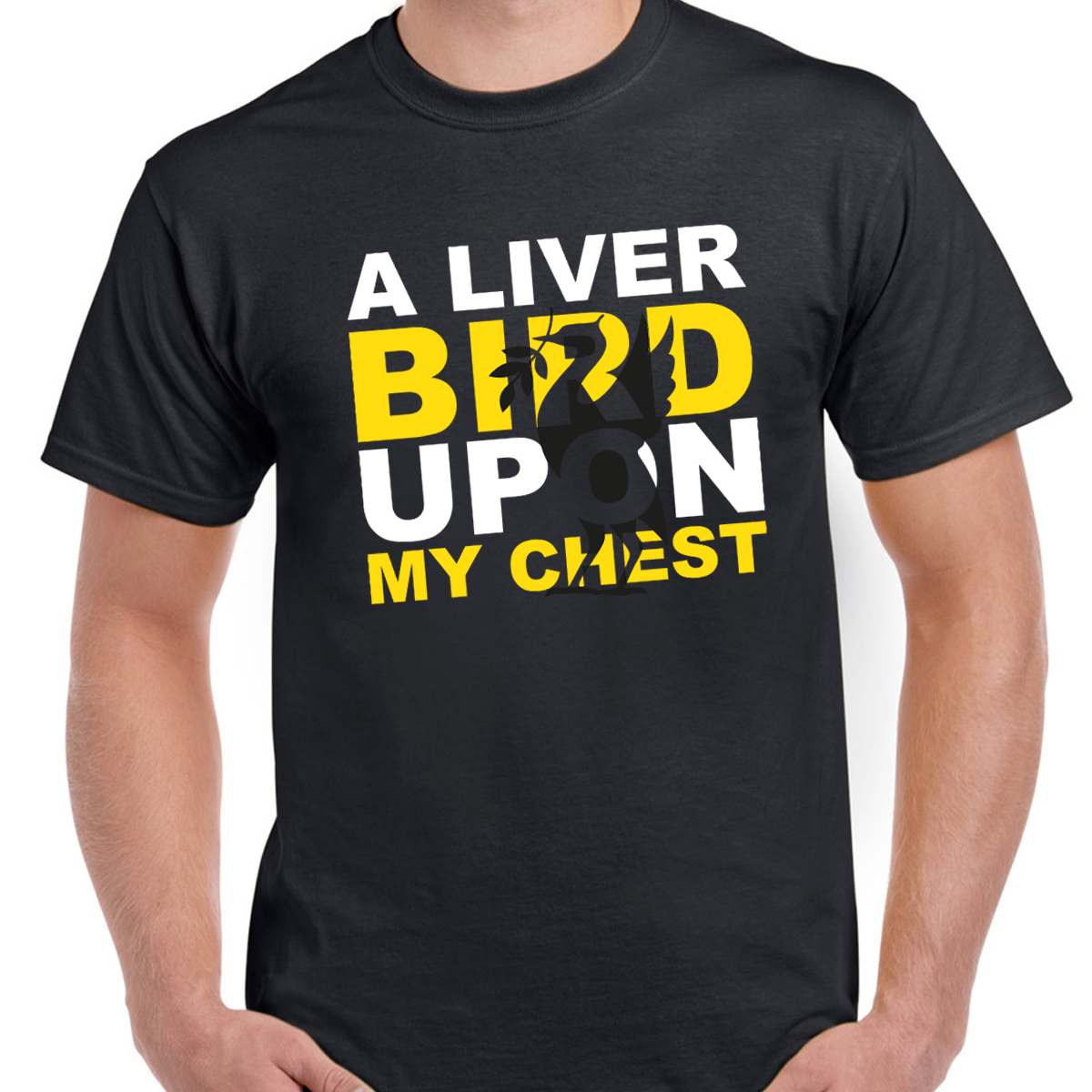 Liverpool Liver Bird Upon My Chest T-shirt - Print Chimp