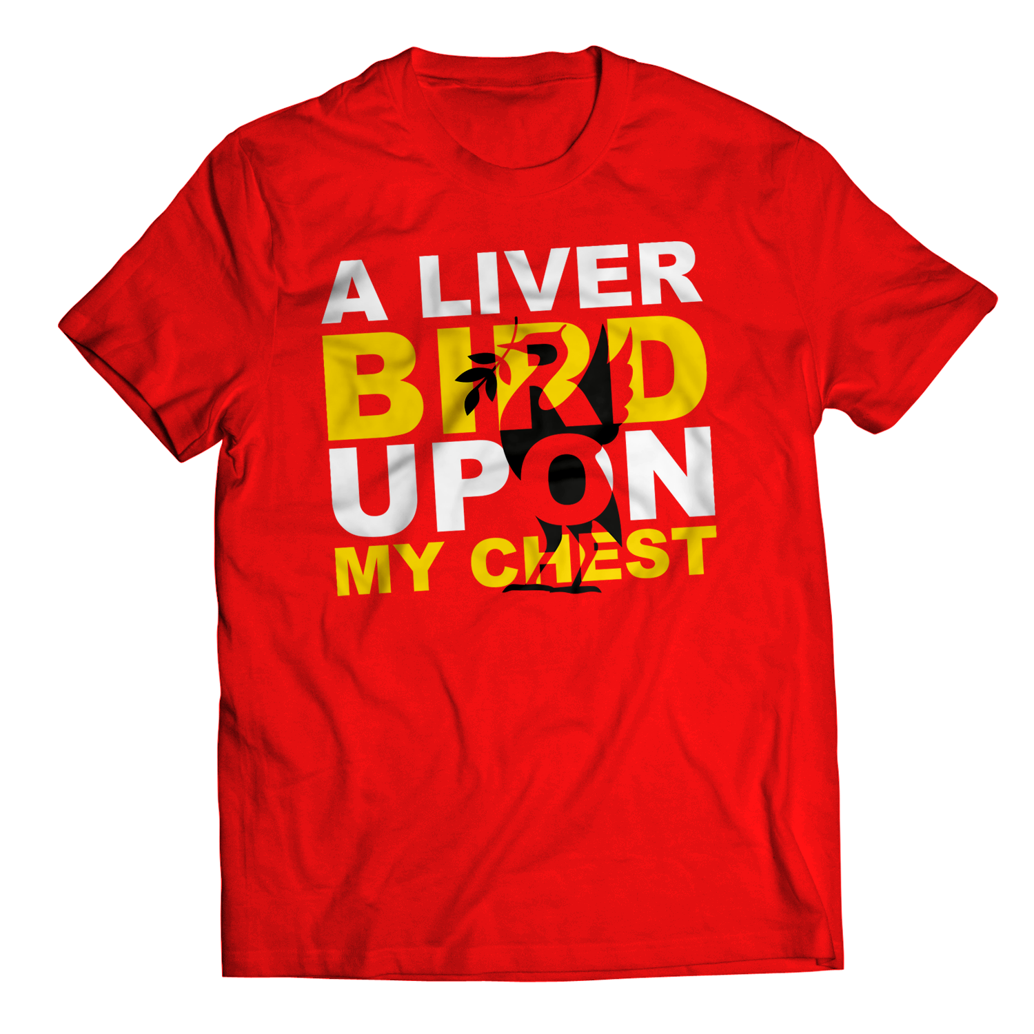Liverpool Liver Bird Upon My Chest T-shirt - Print Chimp