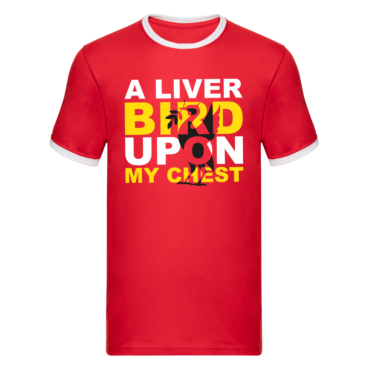 Liverpool Liver Bird Upon My Chest T-shirt - Print Chimp