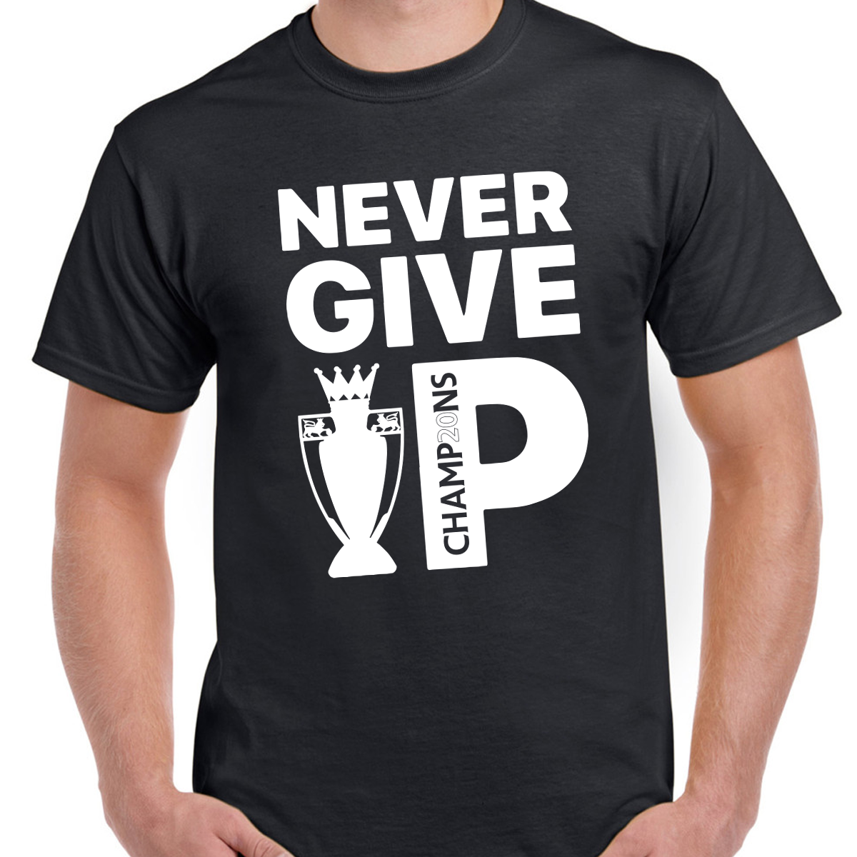 Liverpool Never Give Up Champions T-shirt - Print Chimp