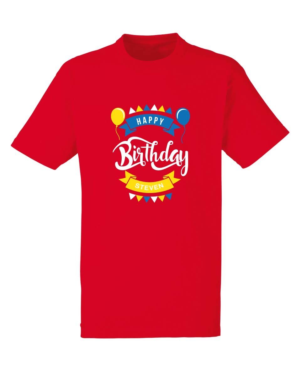Personalised Happy Birthday T-shirt - Print Chimp