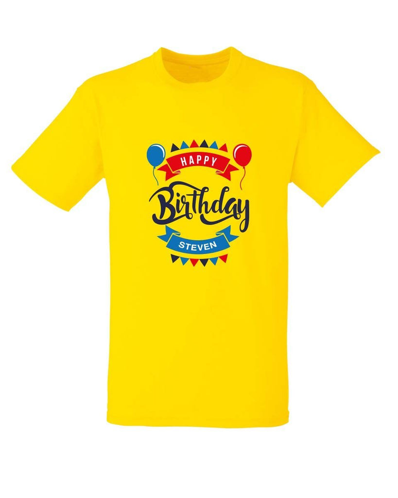 Personalised Happy Birthday T-shirt - Print Chimp