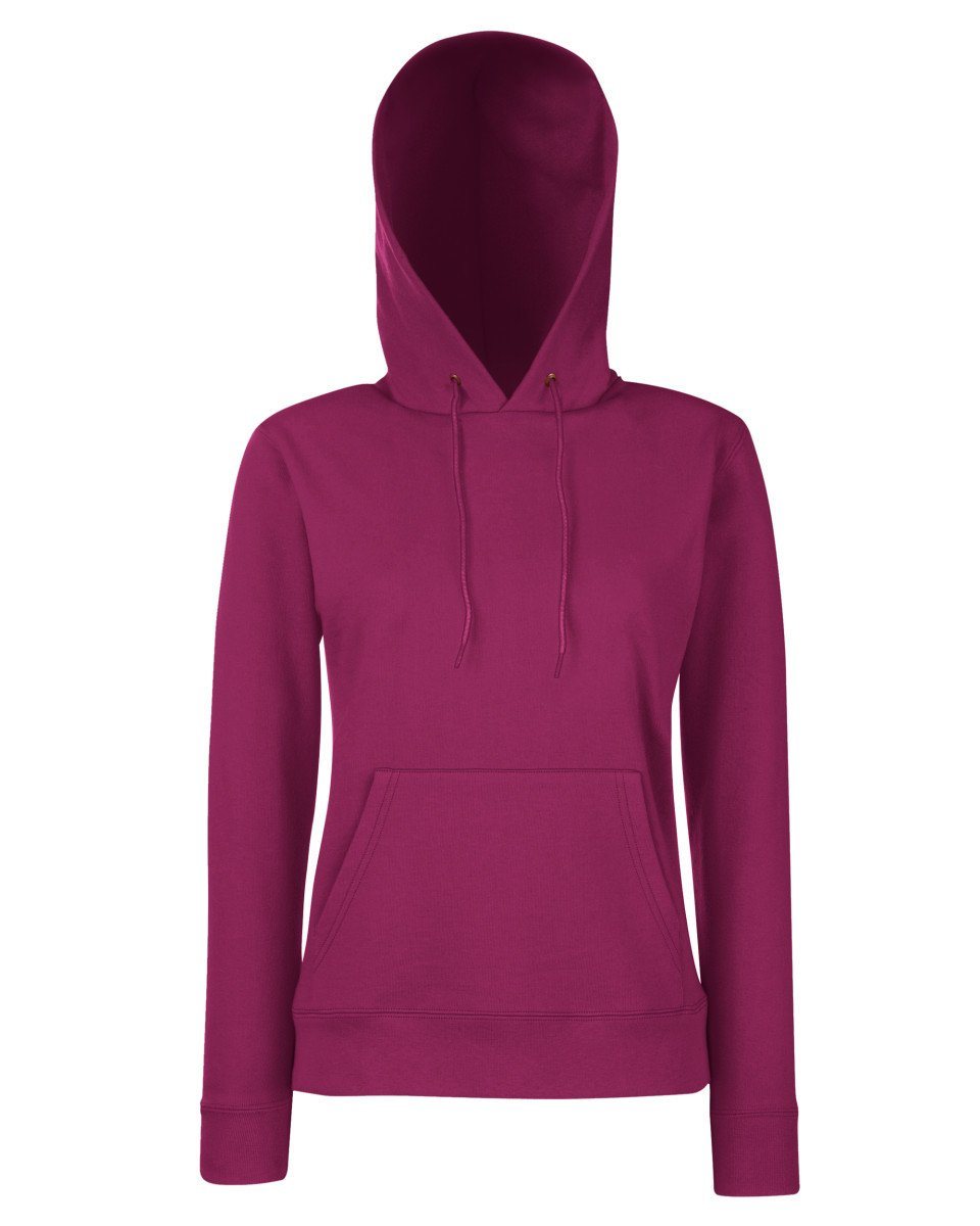 Fruit Of The Loom Lady-Fit Classic Hooded Sweat - Print Chimp