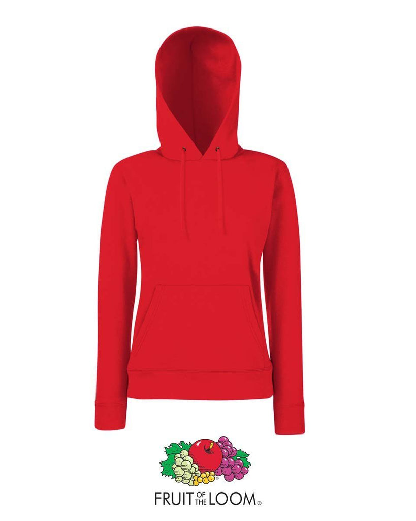 Fruit Of The Loom Lady-Fit Classic Hooded Sweat - Print Chimp