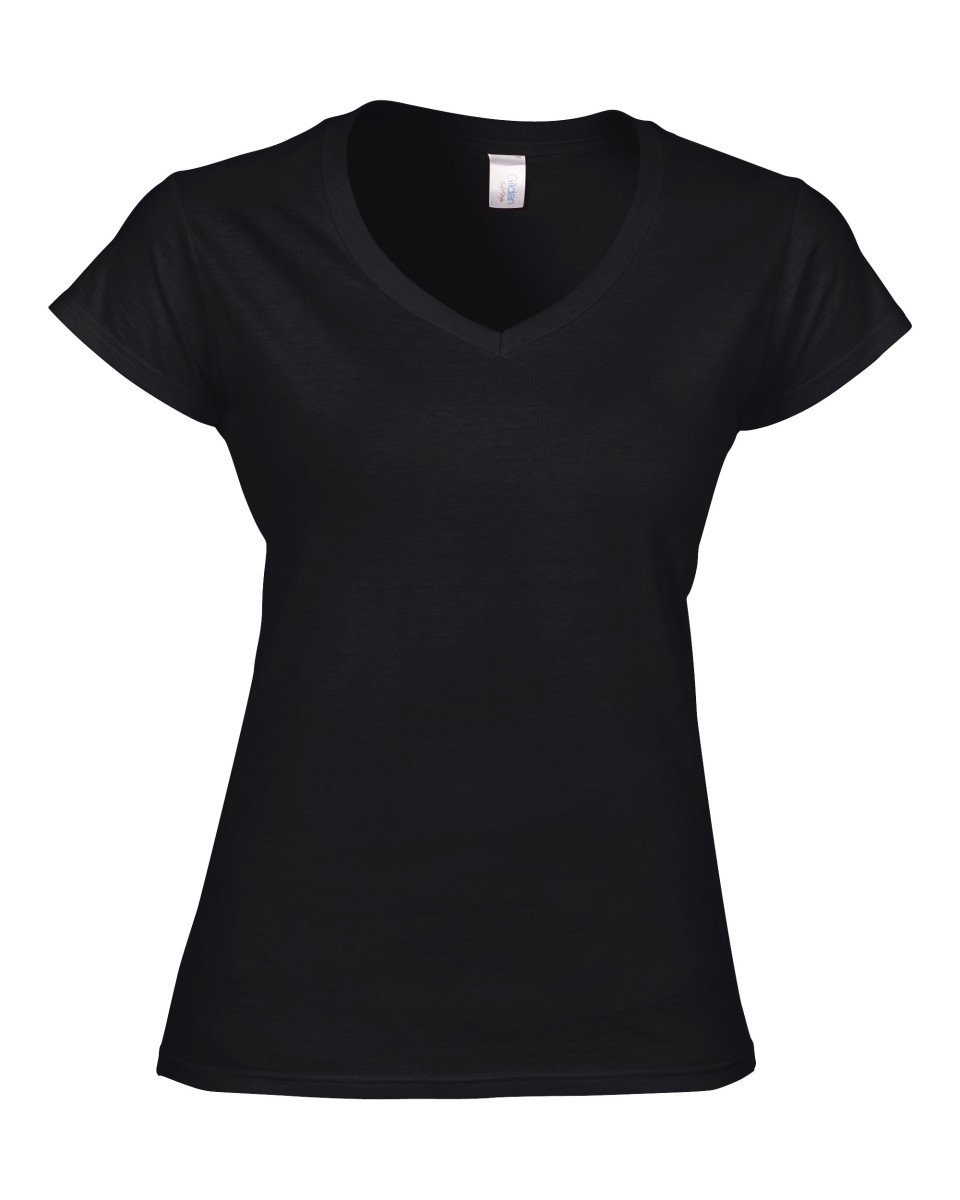 Gildan Ladies Softstyle V-Neck T-shirt - Print Chimp