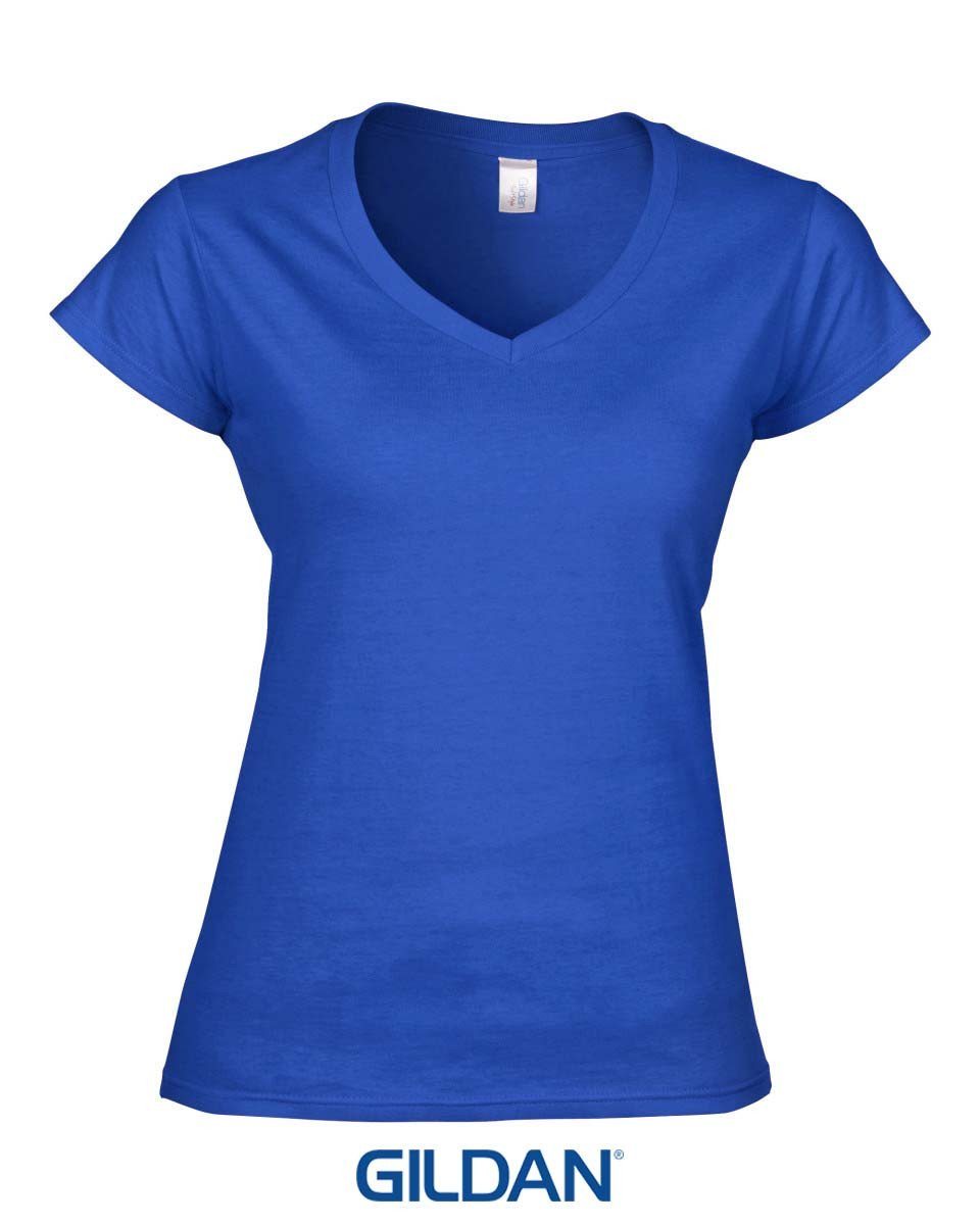 Gildan Ladies Softstyle V-Neck T-shirt - Print Chimp