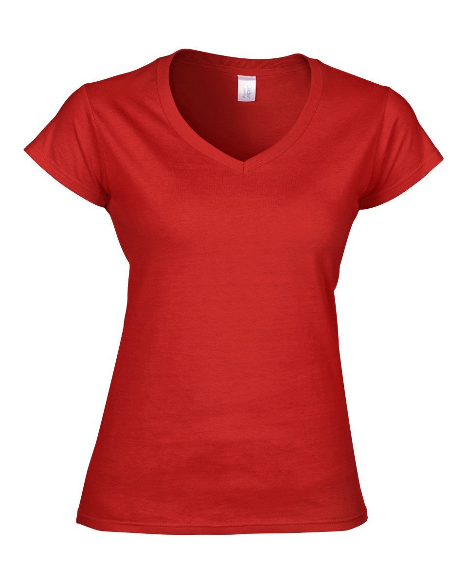 Gildan Ladies Softstyle V-Neck T-shirt - Print Chimp