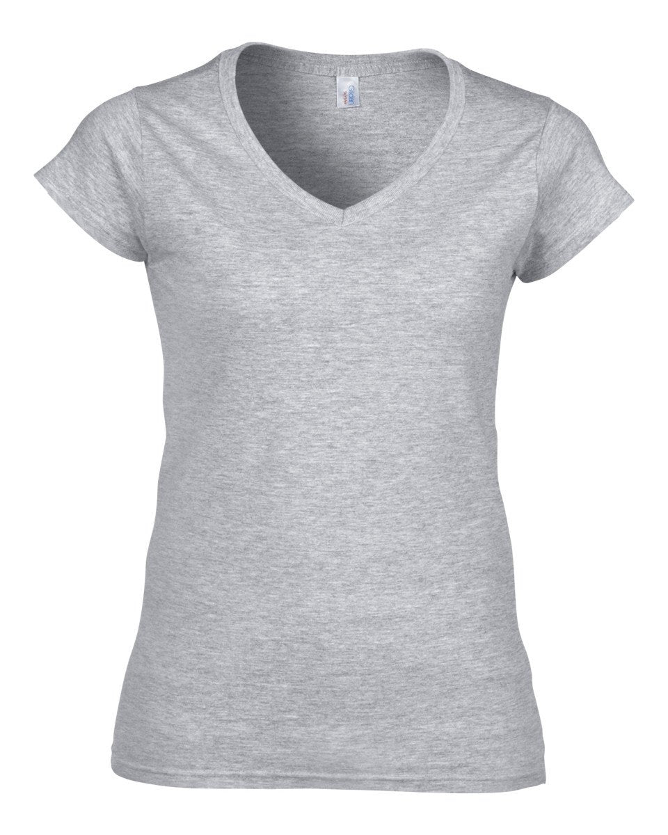 Gildan Ladies Softstyle V-Neck T-shirt - Print Chimp