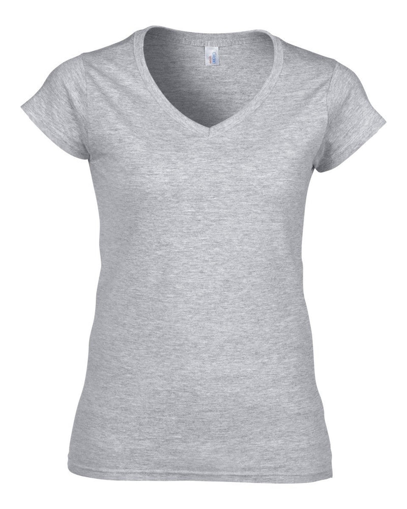 Gildan Ladies Softstyle V-Neck T-shirt - Print Chimp
