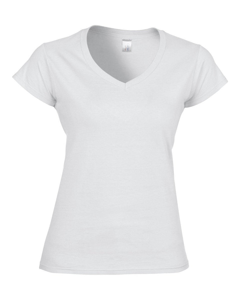 Gildan Ladies Softstyle V-Neck T-shirt - Print Chimp