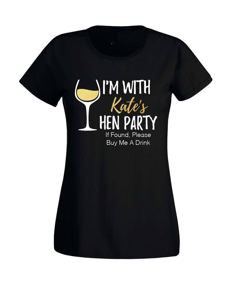 Print Chimp Buy Me A Drink Hen Party T shirt Print Chimp