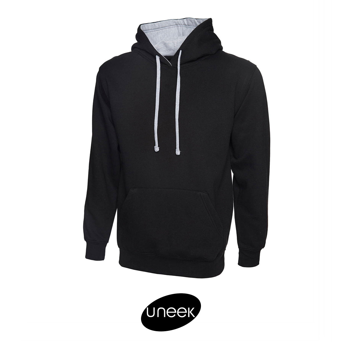 Uneek Contrast Hoodie - Print Chimp