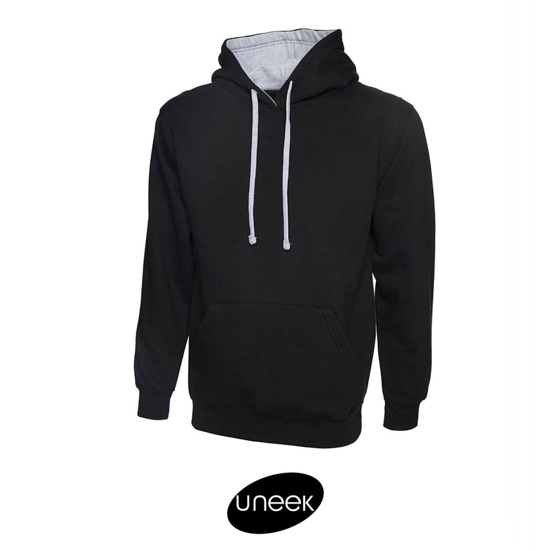 Uneek Contrast Hoodie - Print Chimp