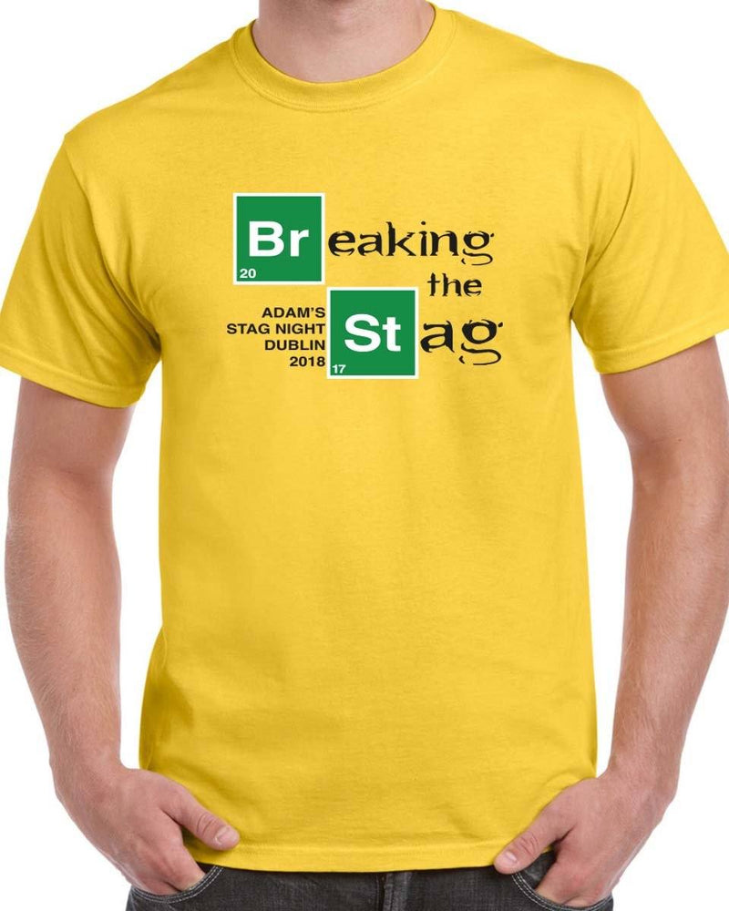 Breaking The Stag Personalised Stag Do T-shirt - Print Chimp
