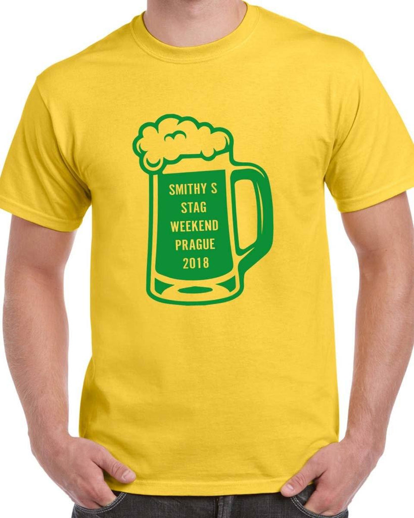 Personalised Beer Stag Do T-shirt - Print Chimp