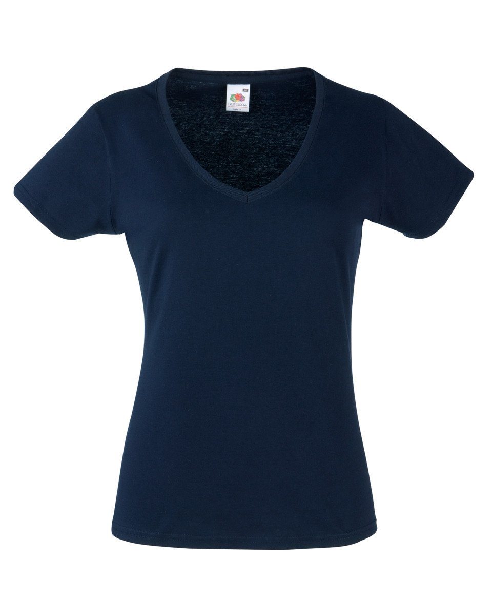 Fruit Of The Loom Ladies Fit Valueweight V-Neck T-shirt - Print Chimp