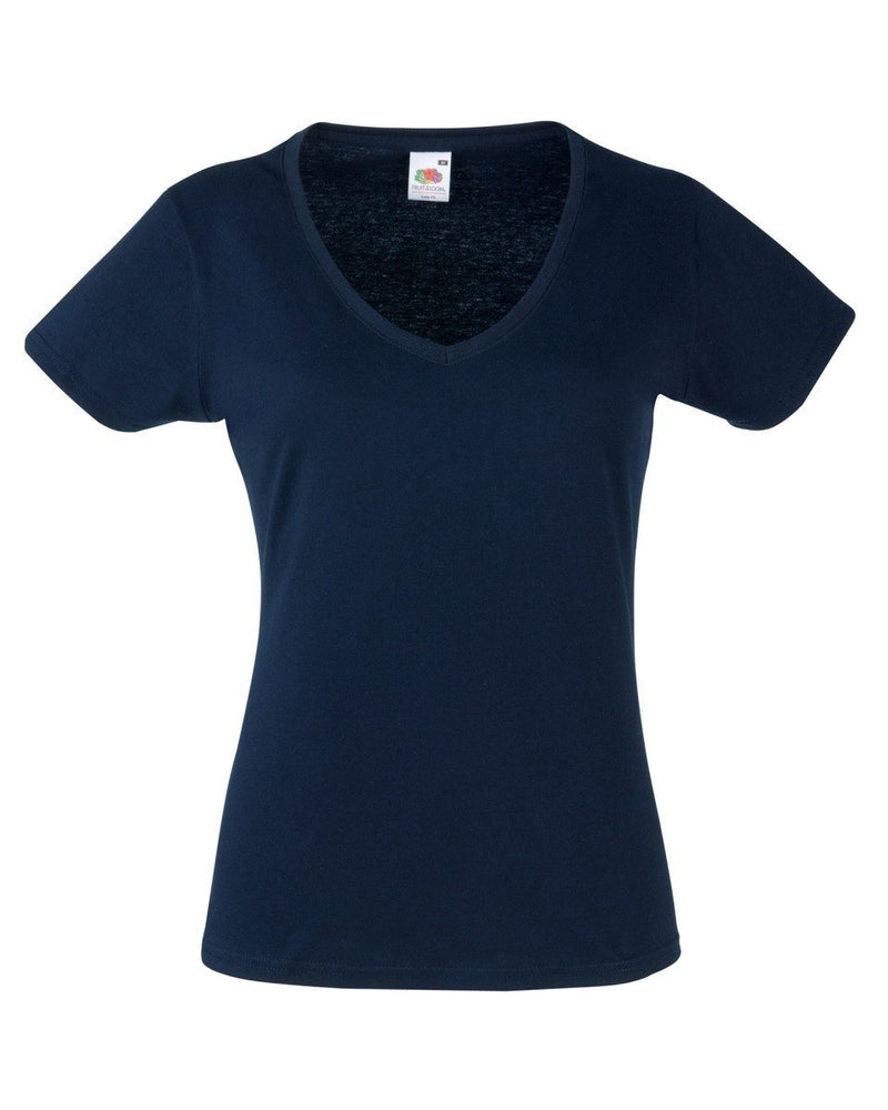 Fruit Of The Loom Ladies Fit Valueweight V-Neck T-shirt - Print Chimp