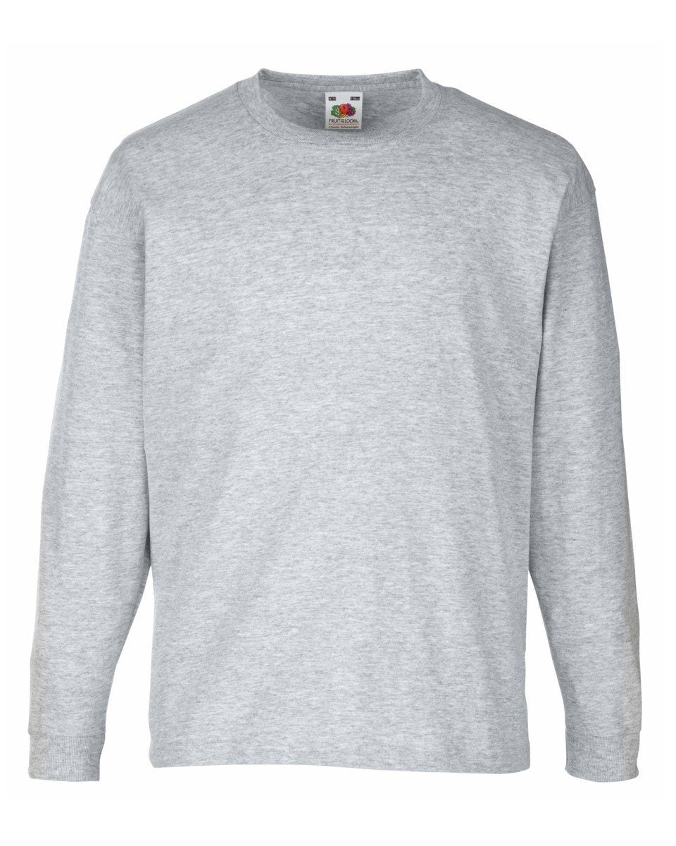 Fruit Of The Loom Valueweight Kids Long Sleeve T-shirt - Print Chimp