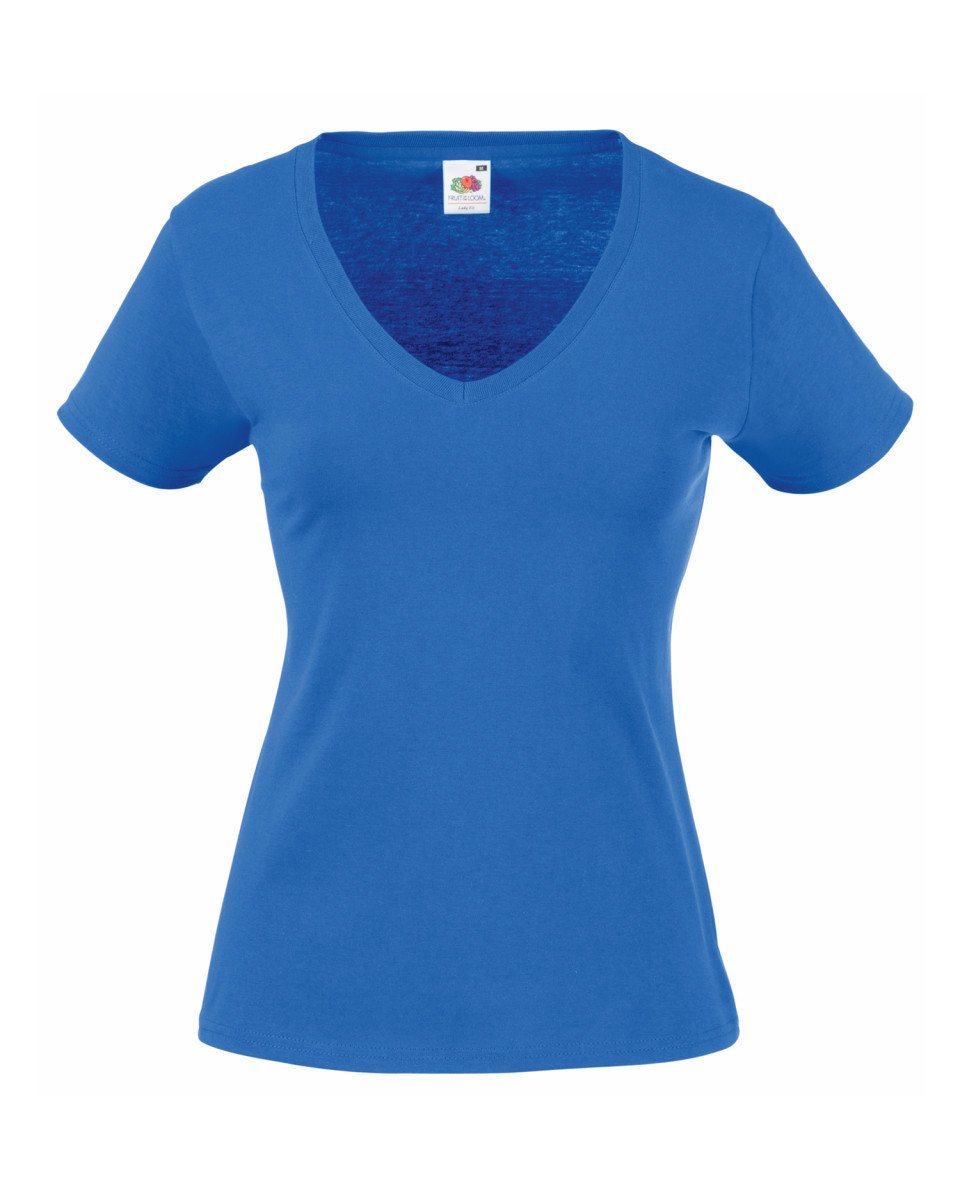 Fruit Of The Loom Ladies Fit Valueweight V-Neck T-shirt - Print Chimp