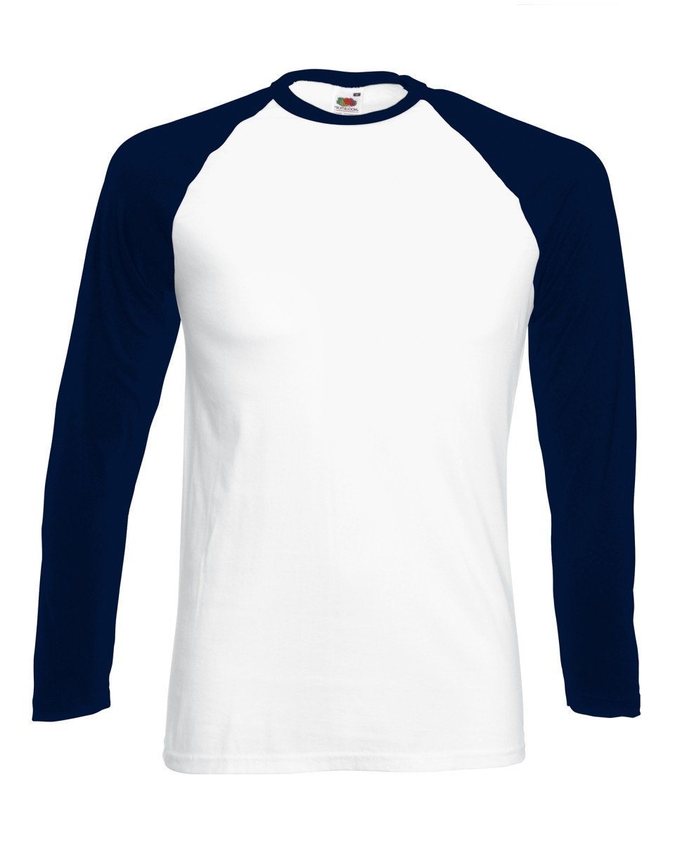 Fruit Of The Loom Baseball Long Sleeve T-shirt - Print Chimp