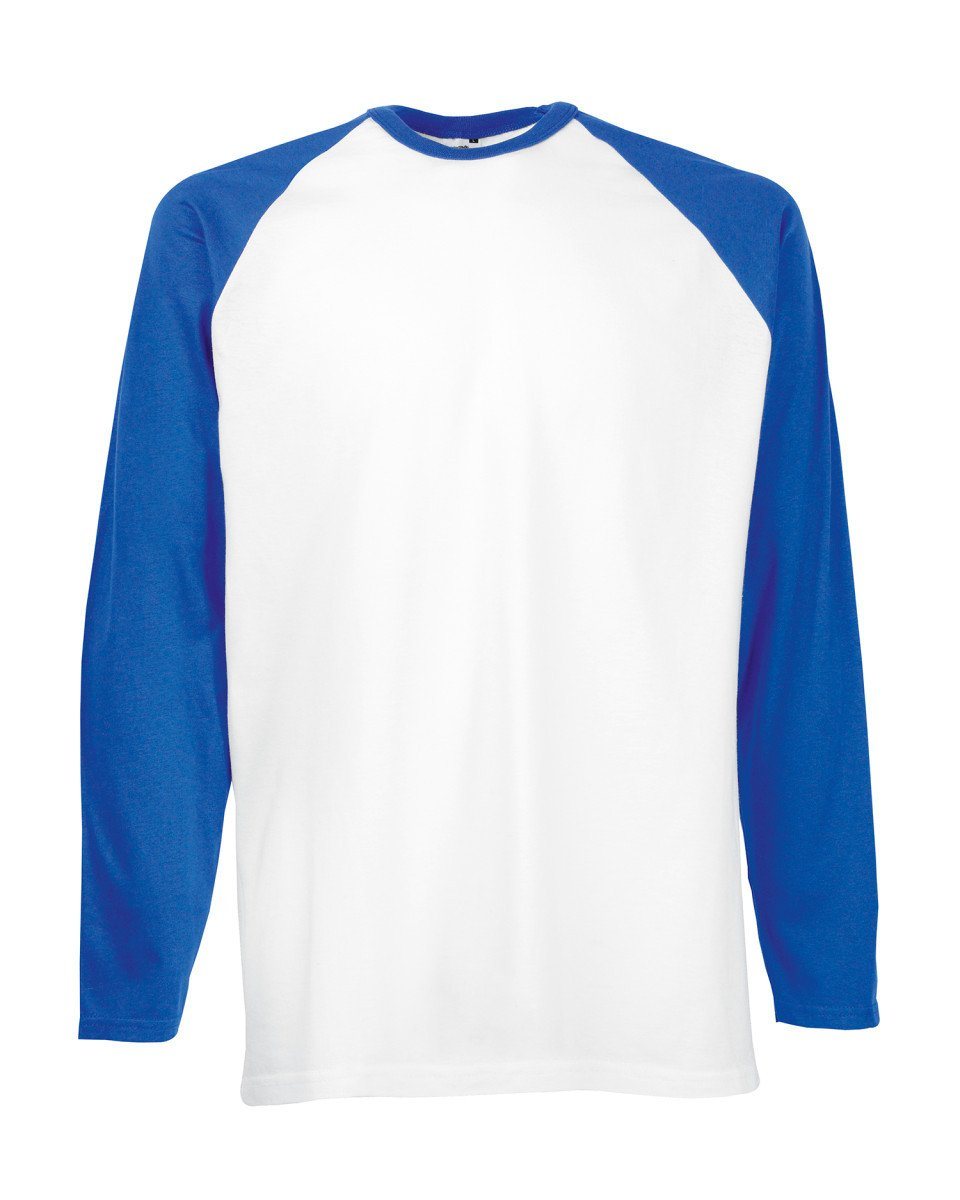 Fruit Of The Loom Baseball Long Sleeve T-shirt - Print Chimp