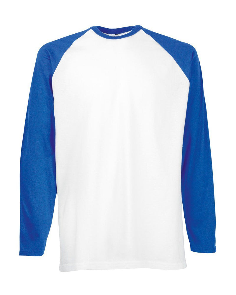 Fruit Of The Loom Baseball Long Sleeve T-shirt - Print Chimp