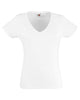 Fruit Of The Loom Ladies Fit Valueweight V-Neck T-shirt - Print Chimp